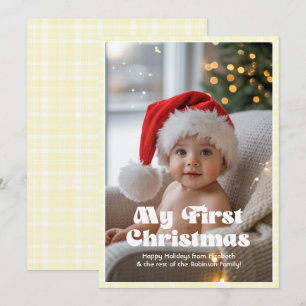 Citroen Kantwerk Gaas Mijn Eerste Kerst Baby Feestdagenkaart