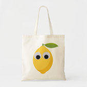 Citroen Karakter, zoet fruit met googly ogen Tote Bag (Voorkant)