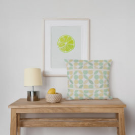 Citroen/Limoen Citrus Retro Kussen