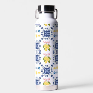 Citroen Mediterraan Frans landelijk tegelpatroon Waterfles