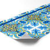 Citroen Mediterraan Tegels Vrijgezellenfeest Poster (Hoek)