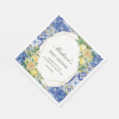 Citroen Mediterraanse Verjaardag Bruids Baby Showe Servet (Hoek)