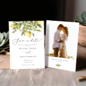 Citroen mediterrane bruiloft Save the Date Kaart