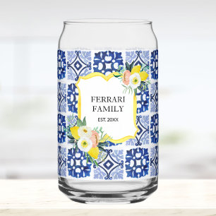 Citroen Navy Blauw Italiaans Mediterraan Blikvorm Glas