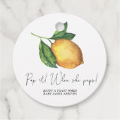 Citroen Pop het als ze pop baby shower Bedankjes Labels (Voorkant)