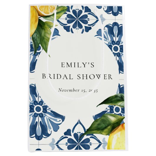 Citroen Positano Italiaanse Bruidsdouche Medium Cadeauzakje (Voorkant)