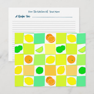 Citroen Sinaasappels Limes Citrus Bewerkbare Recep Briefkaart