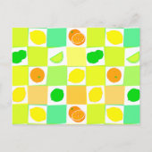 Citroen Sinaasappels Limes Citrus Bewerkbare Recep Briefkaart (Voorkant)