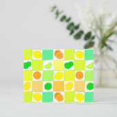 Citroen Sinaasappels Limes Citrus Bewerkbare Recep Briefkaart (Staand voorkant)