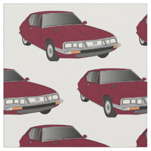 Citroen SM Maroon Fabric (Licentie-Bord gewijzigd) Stof