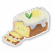 Citroen Taart Cake Brood Met Ijslaag Sticker (Voorkant)