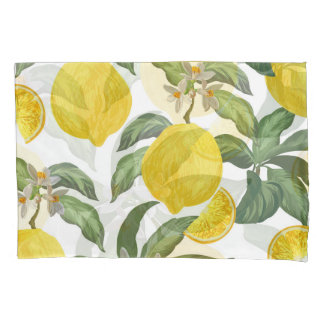 Citroen: tropisch fruit  naadloos kussensloop