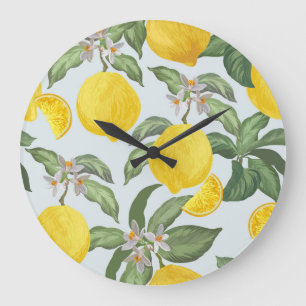 Citroen Tropisch Fruit  Patroon Grote Klok