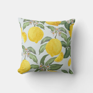 Citroen Tropisch Fruit Patroon Kussen