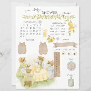 Citroen Tuin met Muizen baby shower spel