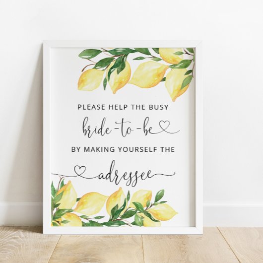 Citroen Vrijgezellenfeest Adres en Envelop Poster