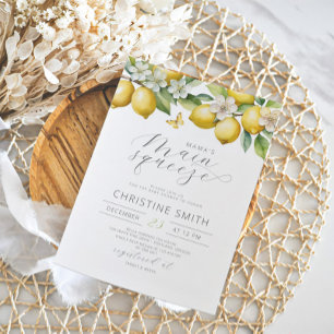 Citroen Vruchten Citrus Baby Shower Uitnodiging