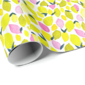 Citroen waterverf patroon cadeaupapier (Rol Hoek)