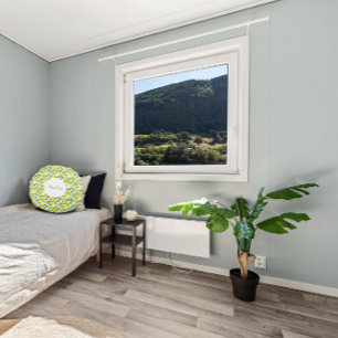 Citroen waterverf patroon eenvoudig rond kussen