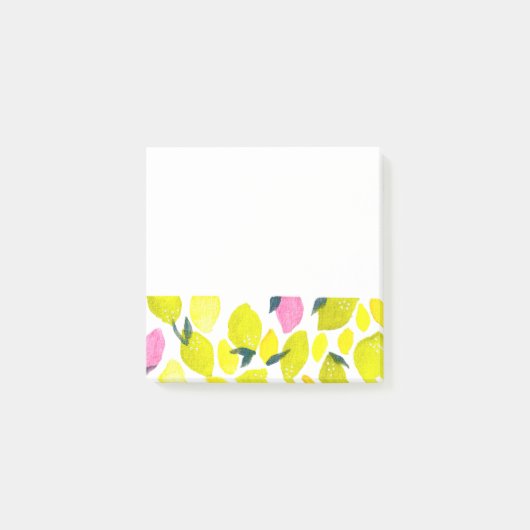 Citroen waterverf patroon post-it® notes (Voorkant)