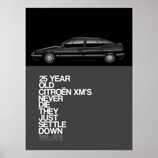 Citroen XM 25e Jubileum Poster (Voorkant)