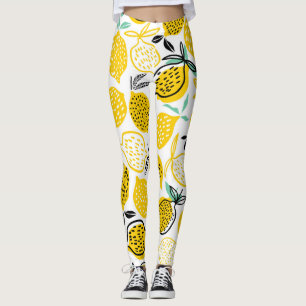 Citroen Zomer Ontwerp  Illustratie Leggings
