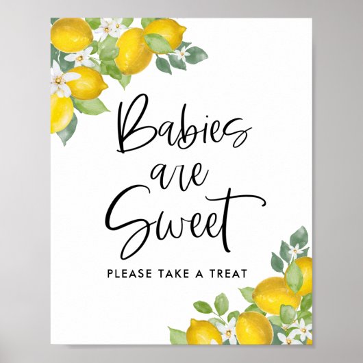 Citroenbabys zijn zoete babyfeestjes favorieten poster (Voorkant)