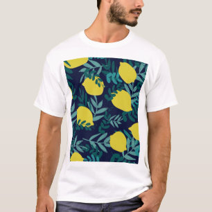 Citroenbladeren: illustratieachtergrond. t-shirt