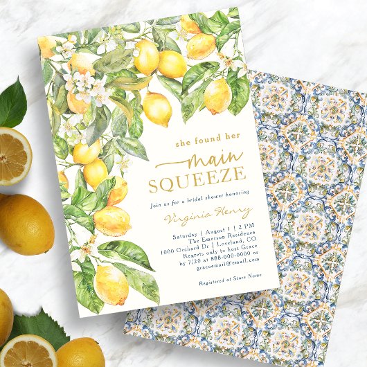 Citroenblauw Vrijgezellenfeest Kaart