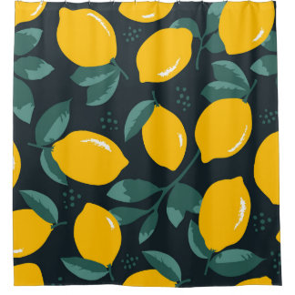 Citroenbloemen,  zomertextuur. douchegordijn