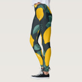 Citroenbloemen, zomertextuur. leggings (Links)