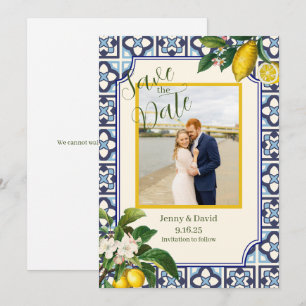 citroenbloesems in Italië verloving Save the date Kaart