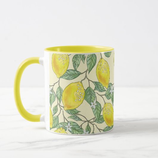  citroenboom Citrus Fruit Pattern Mok (Links)