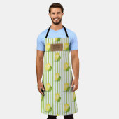 Citroenboom fruit schattig monogram schort (Gedragen)