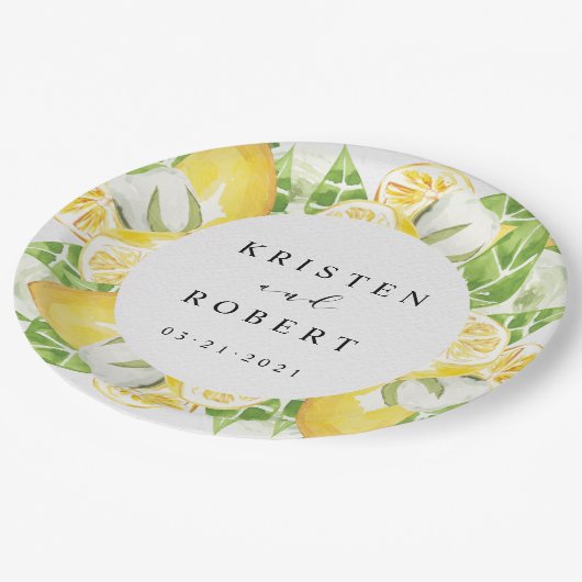 Citroenboom Tuin Bloemen Bruiloft Papier Bord (Gekanteld)