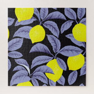Citroencitrus, botanisch  ontwerp. legpuzzel