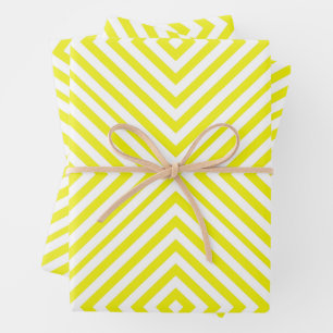 Citroendiamant Chevron inpakpapier vellen