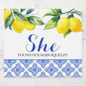 Citroendouche Likeurfles Etiket (Enkel label)