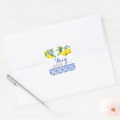 Citroendouche Vierkante Sticker (Envelop)