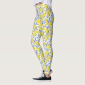 Citroenen Blauw Mediterraan Leggings (Links)