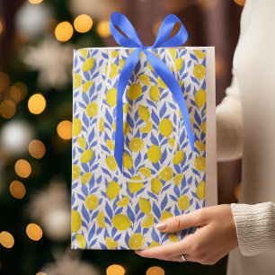 Citroenen Blauw Mediterraan Medium Cadeauzakje