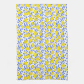 Citroenen Blauw Mediterraan Theedoek (Verticaal)