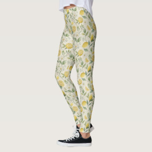 Citroenen & Bloemen Patroon Leggings