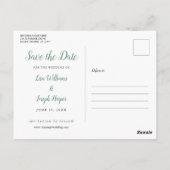 Citroenen Bloesem Elegant Script Bewaar de datum Briefkaart (Achterkant)