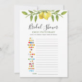 Citroenen bloesem groen Vrijgezellenfeest spel Kaa Kaart (Voorkant)