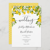 Citroenen Bloesem Groene Huwelijk Kaart (Voorkant / Achterkant)