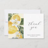 Citroenen Bruiloftsfeest Bedankkaart (Voorkant)