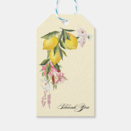 Citroenen Bruiloftsfeest Favor Gift Tag Cadeaulabel