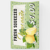 Citroenen Citrusfruit limonade stand Spandoek (Verticaal)