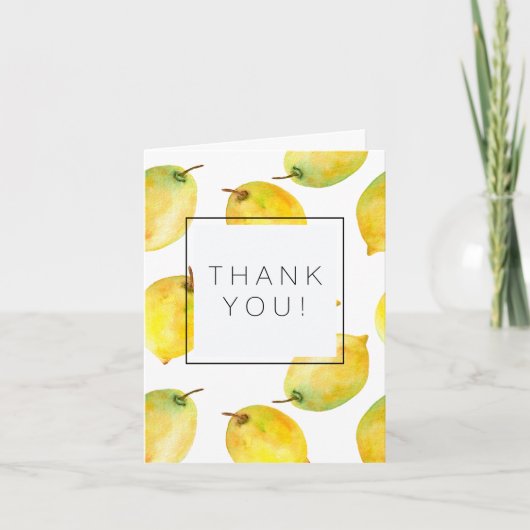 Citroenen dank u bedankkaart (Voorkant)